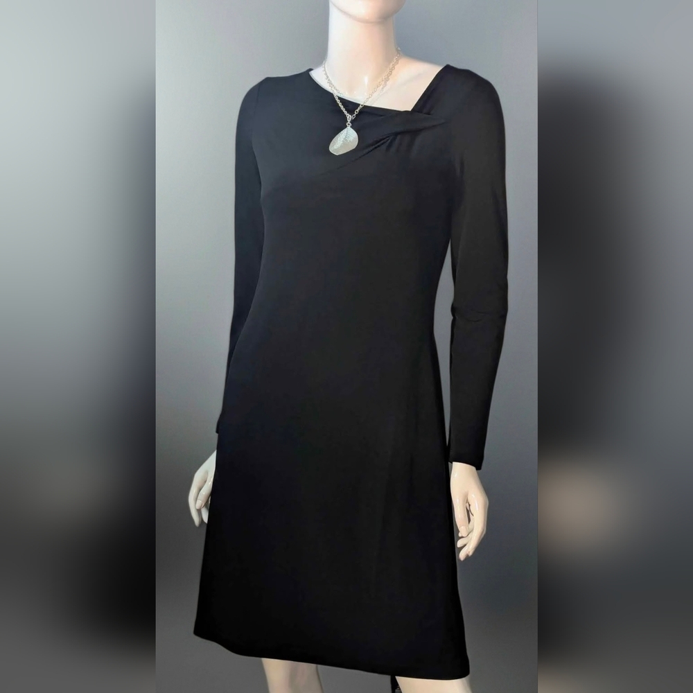 Professional Black Long Sleeve Dress
